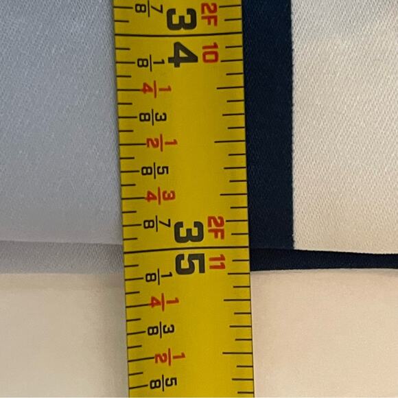 Ann Taylor Navy Bold Stripe Print Career Office Shift Dress NWOT Size 2 - Picture 12 of 12